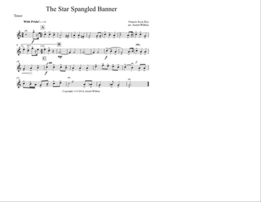 The Star Spangled Banner Marching Band scores gallery preview page 6