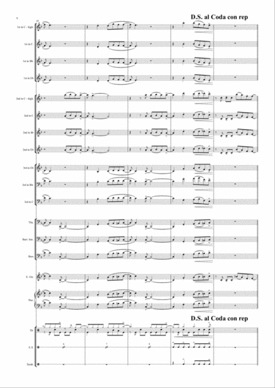 Oh happy day - School band Jazz Ensemble scores gallery preview page 6