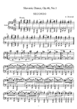 Dvorak Slavonic Dance, Op.46, No.1, for piano duet, PD881