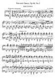 Dvorak Slavonic Dance, Op.46, No.2, for piano duet, PD882