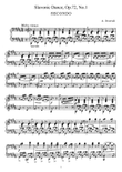 Dvorak Slavonic Dance, Op.72, No.1, for piano duet, PD891