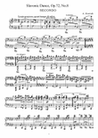 Dvorak Slavonic Dance, Op.72, No.8, for piano duet, PD898