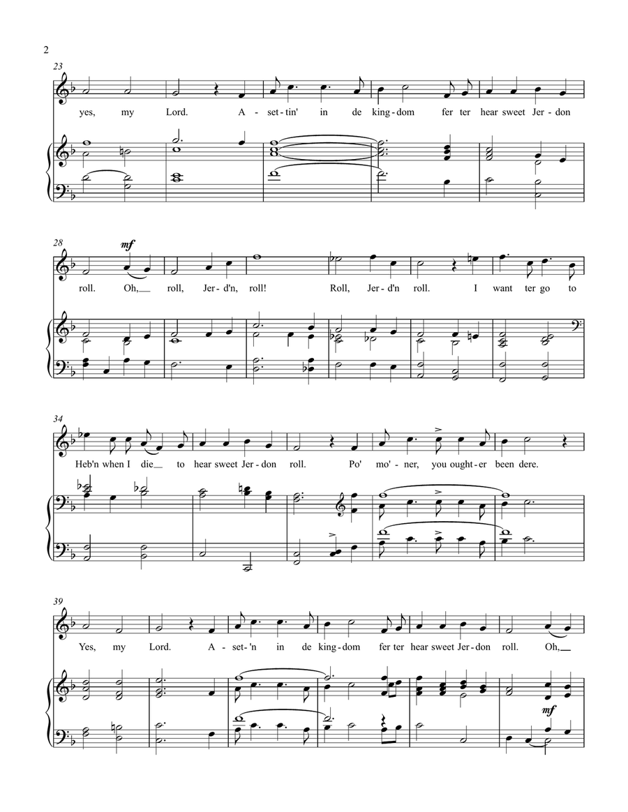 Roll, Jordan Roll (F) Piano, Vocal scores gallery preview page 2