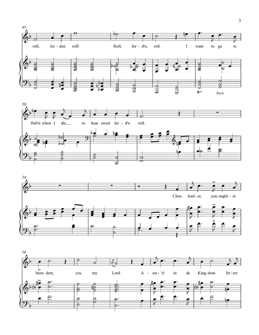 Roll, Jordan Roll (F) Piano, Vocal scores gallery preview page 3