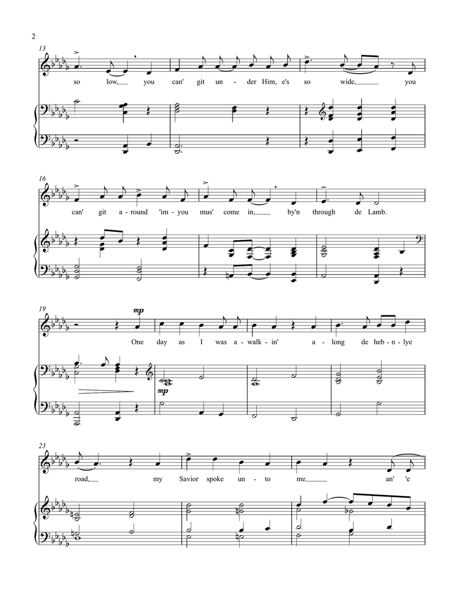 My God Is So High (D-flat) Piano, Vocal scores gallery preview page 2
