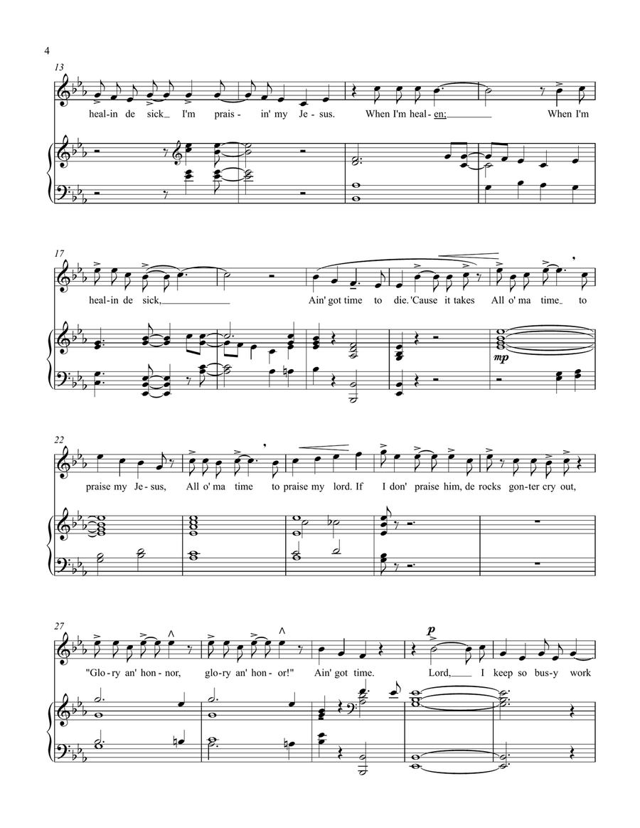Ain't Got Time to Die (E-flat) Piano, Vocal scores gallery preview page 2