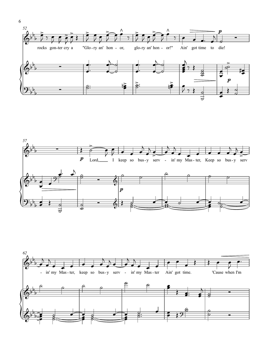 Ain't Got Time to Die (E-flat) Piano, Vocal scores gallery preview page 4