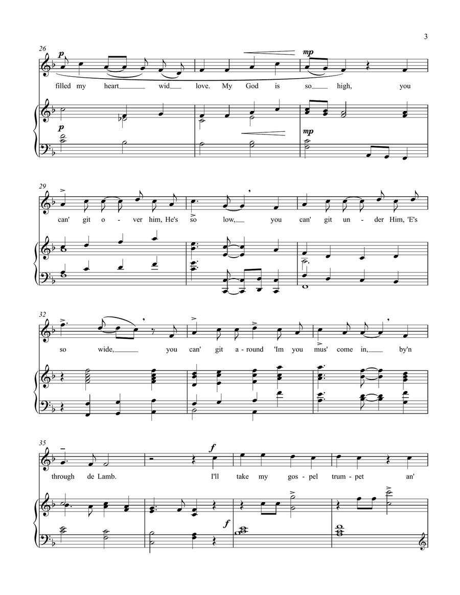 My God Is So High (F) My God Is So High (F) Piano, Vocal scores gallery preview page 3