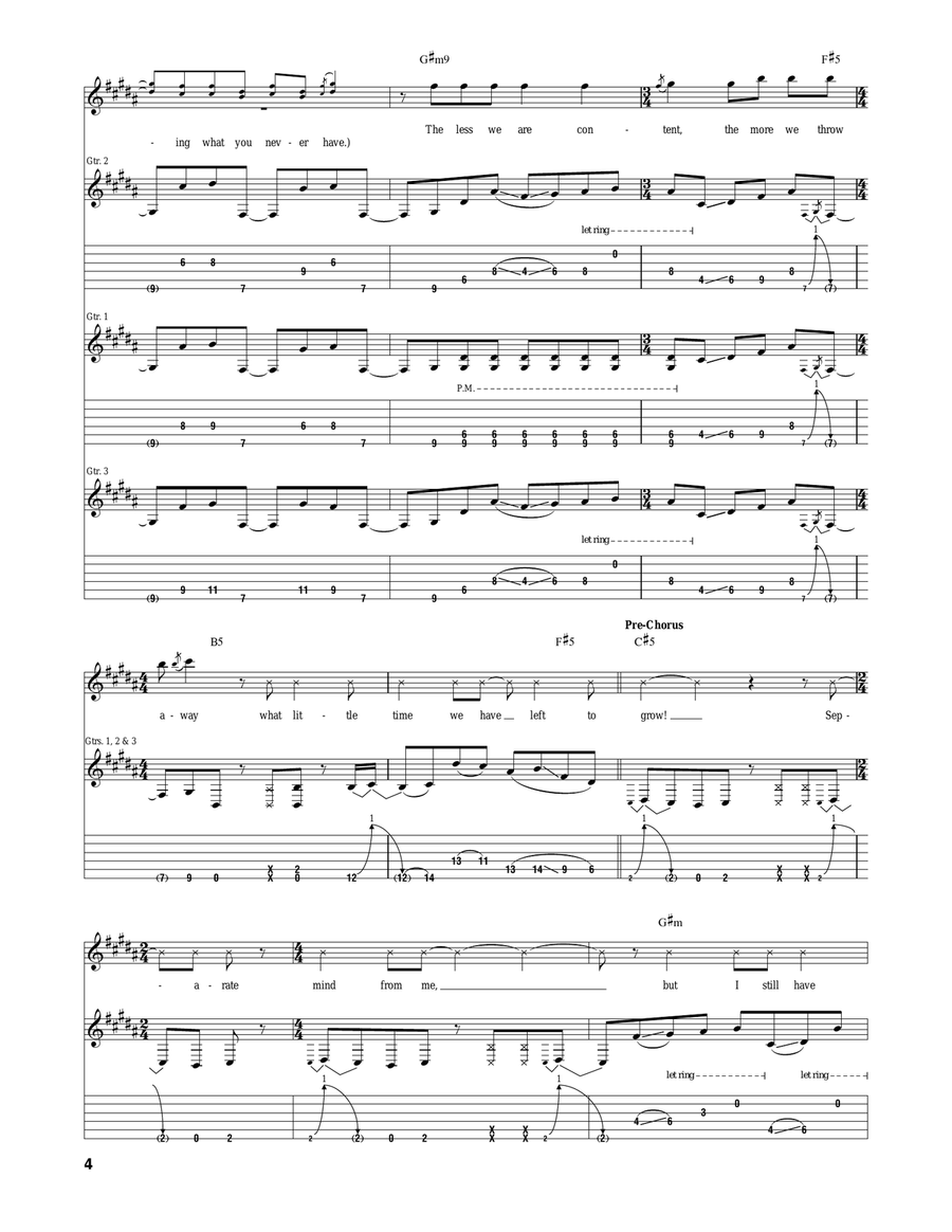 Alpha Alpha Acoustic Guitar scores gallery preview page 4