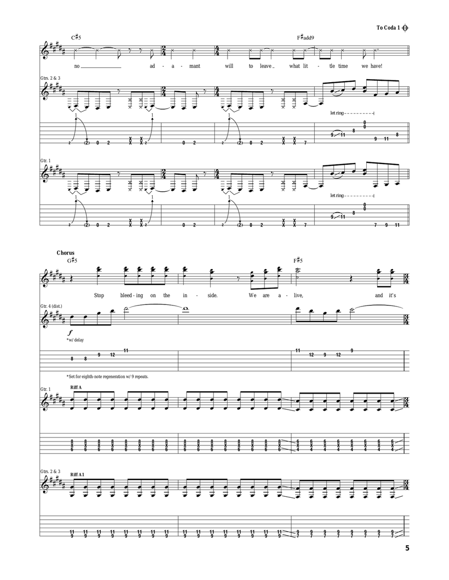 Alpha Alpha Acoustic Guitar scores gallery preview page 5