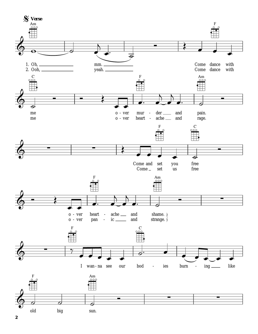 Man On Fire Man On Fire Ukulele scores gallery preview page 2