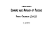 Lemurs are Afraid of Fossas for cello and piano