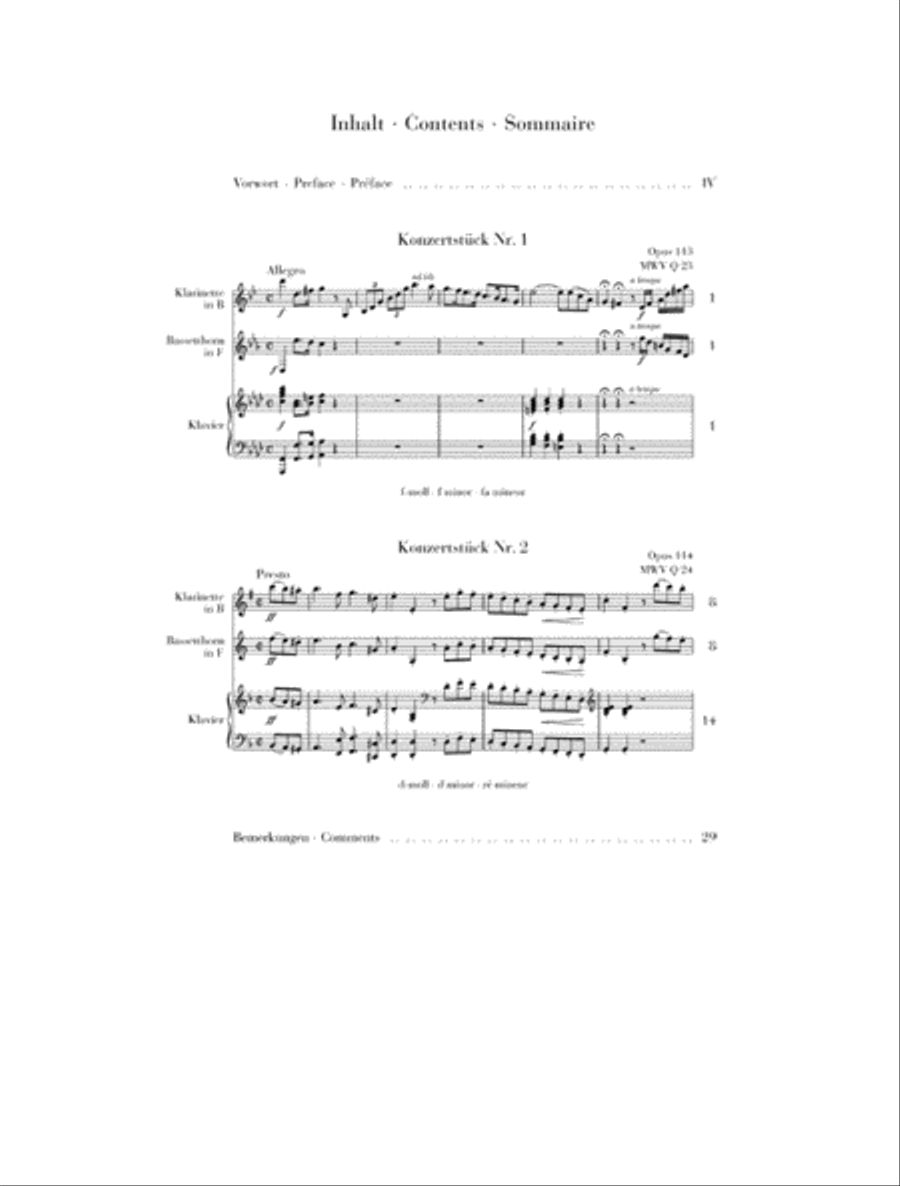 Concert Pieces Op. 113 and 114 Clarinet scores gallery preview page 2