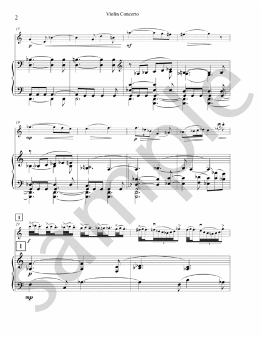 Concerto For Violin And Orchestra Violin Solo scores gallery preview page 4