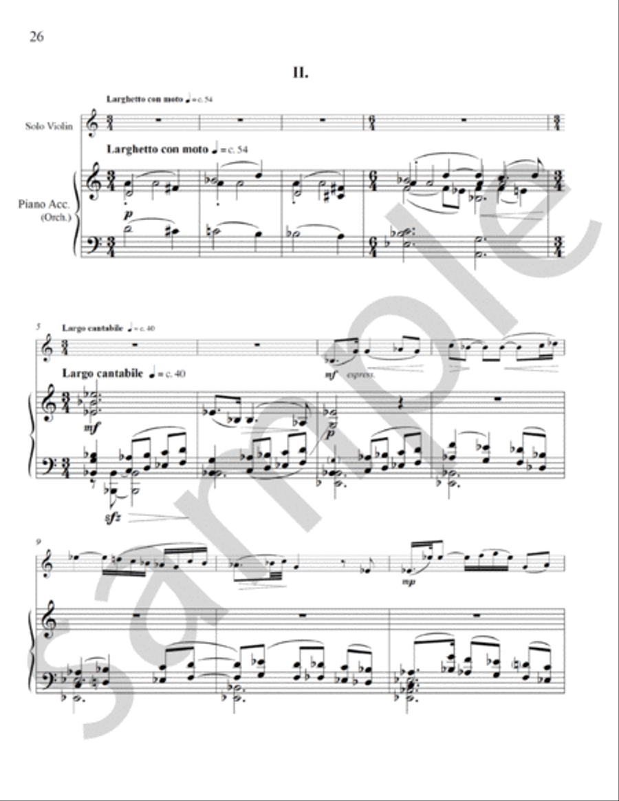 Concerto For Violin And Orchestra Violin Solo scores gallery preview page 6