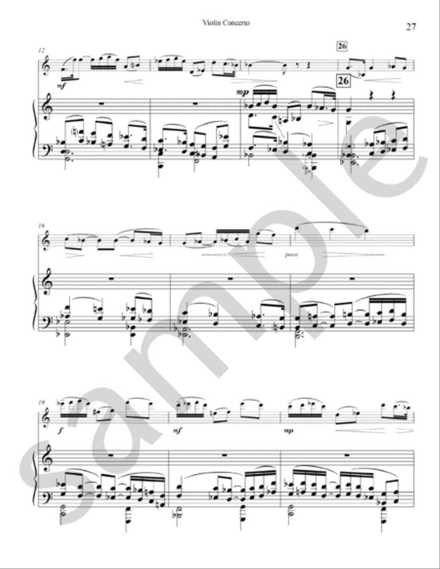 Concerto For Violin And Orchestra Violin Solo scores gallery preview page 7