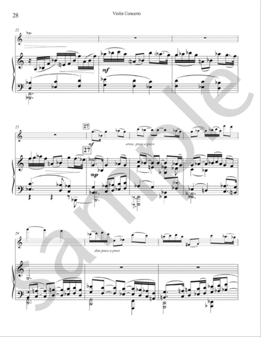Concerto For Violin And Orchestra Violin Solo scores gallery preview page 8