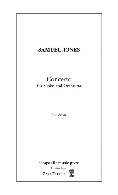 Concerto For Violin And Orchestra