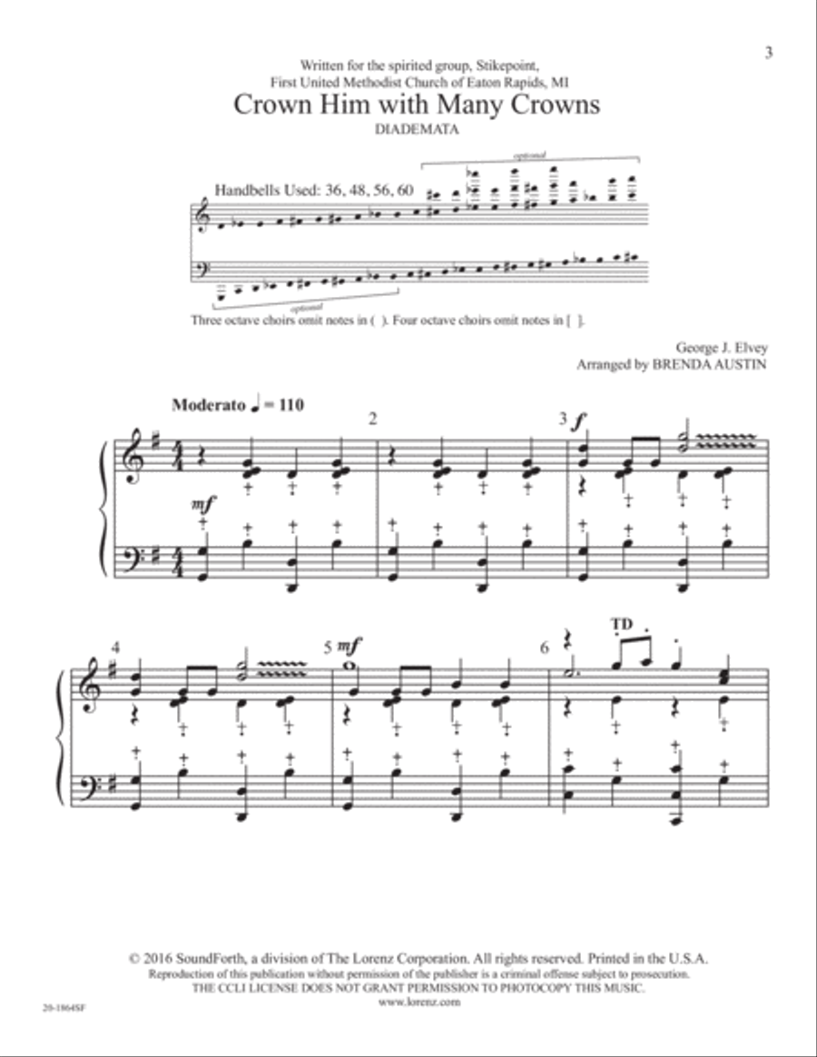 Crown Him with Many Crowns 5-Octaves scores gallery preview page 2