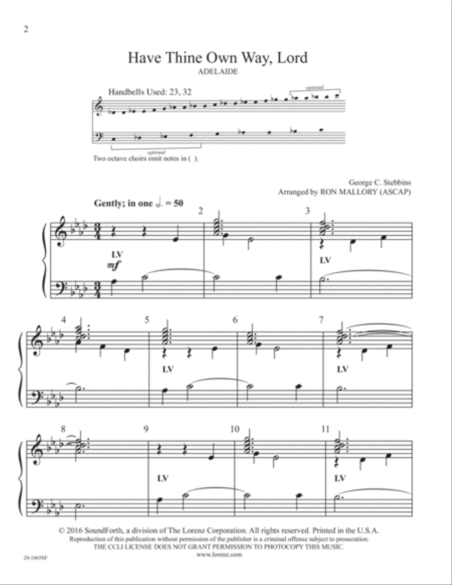 Have Thine Own Way, Lord 3-Octaves scores gallery preview page 2