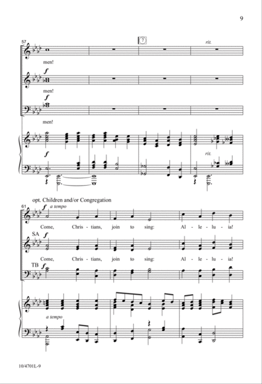 Lift Your Voice and Sing Lift Your Voice and Sing 4-Part scores gallery preview page 9