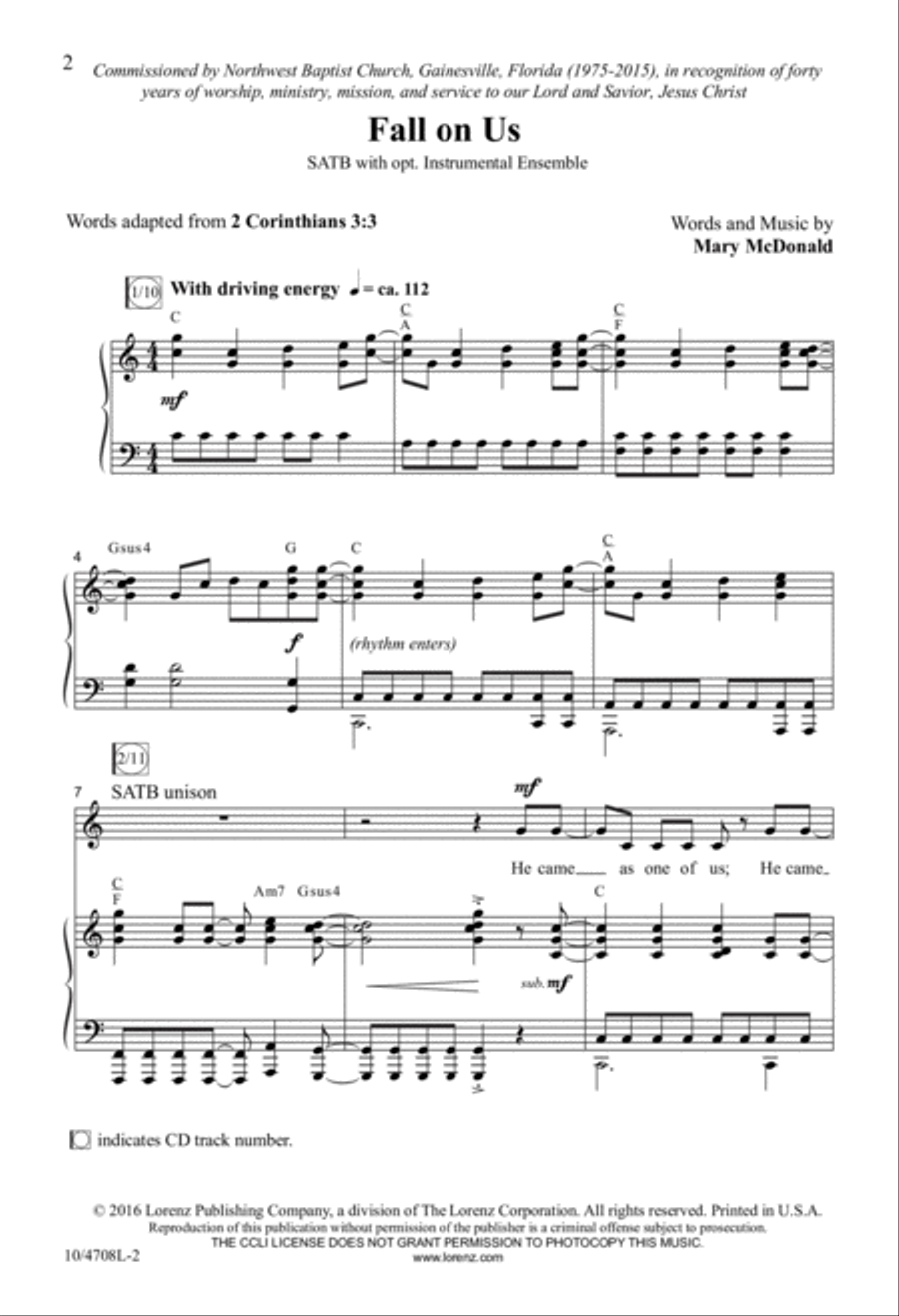 Fall On Us Fall On Us 4-Part scores gallery preview page 2