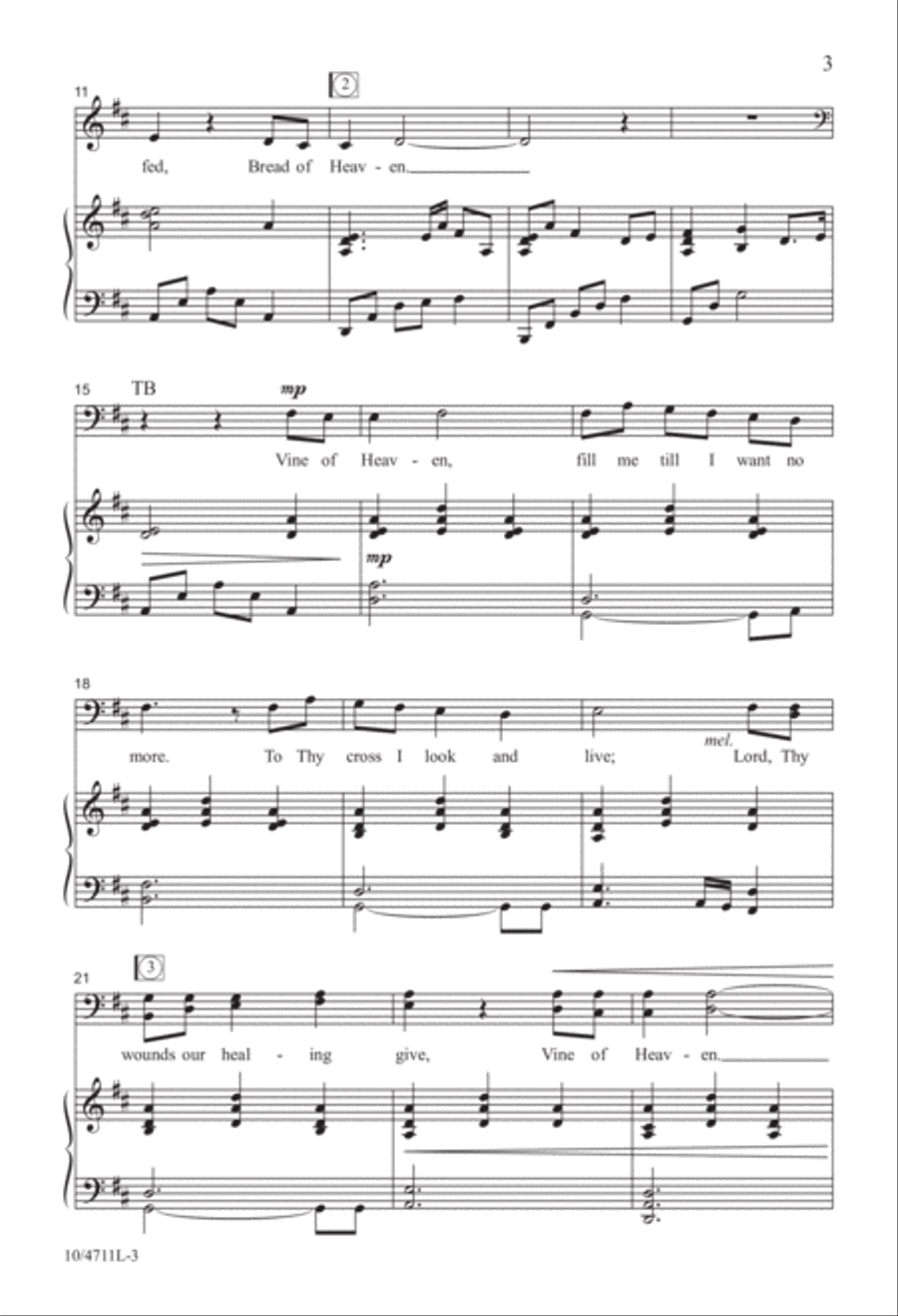 Bread of Heaven Bread of Heaven 4-Part scores gallery preview page 3