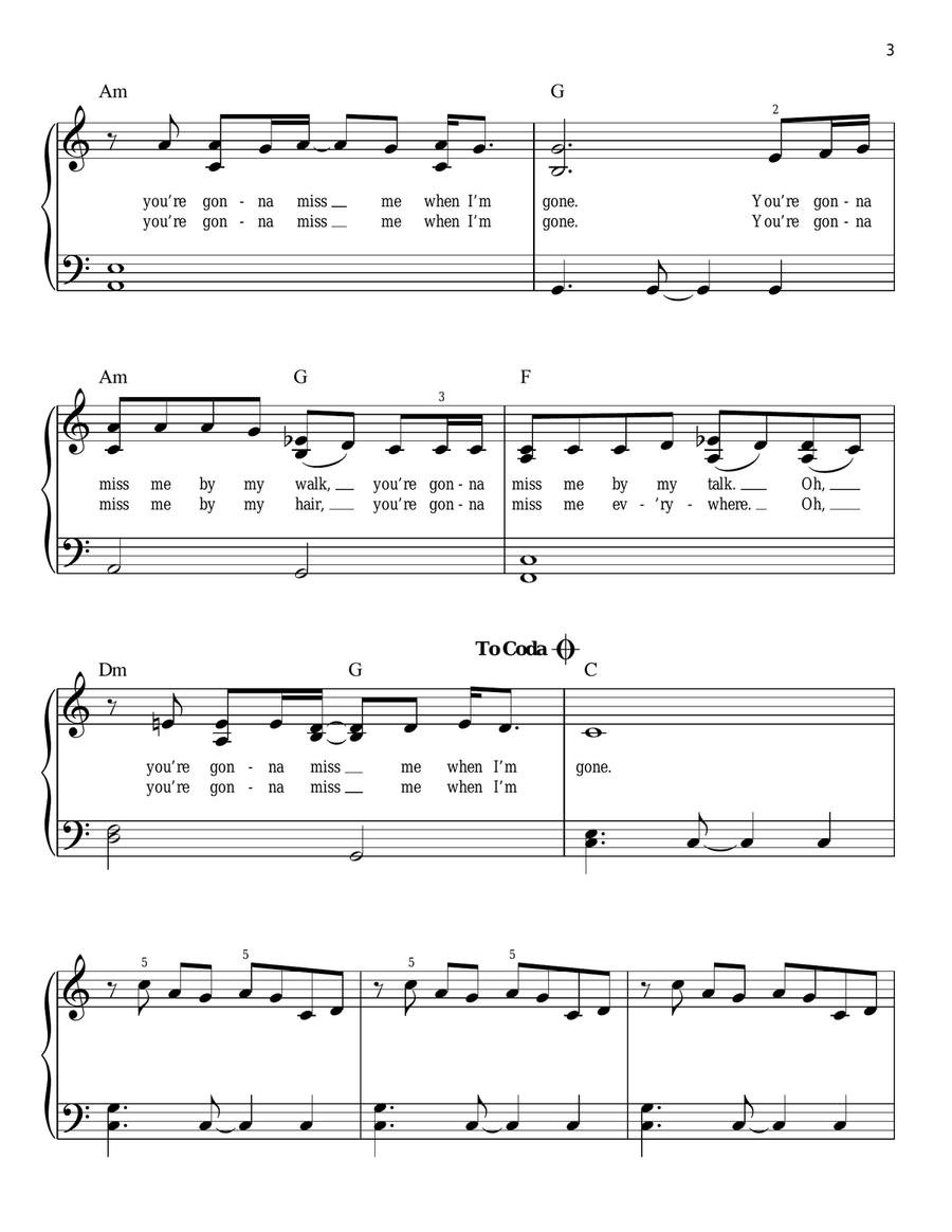 Cups (When I'm Gone) Cups (When I'm Gone) A Cappella scores gallery preview page 3