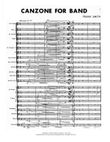 Canzone For Band - Full Score