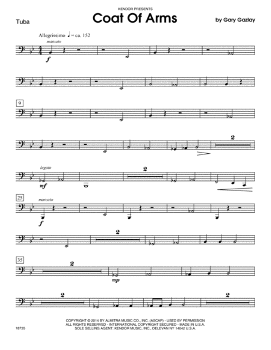 Coat Of Arms - Tuba Tuba scores gallery preview page 1