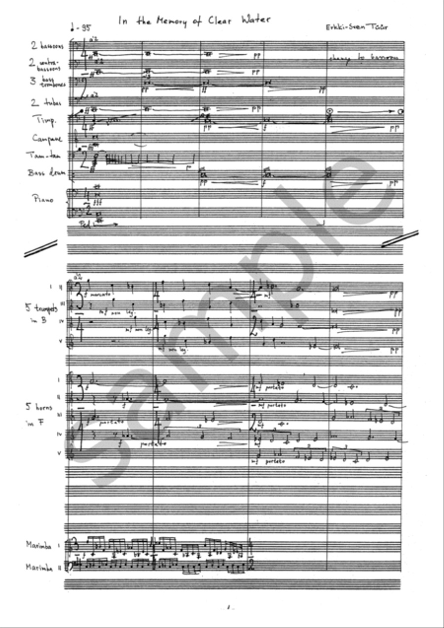 In Memory of Clear Water Piano scores gallery preview page 2