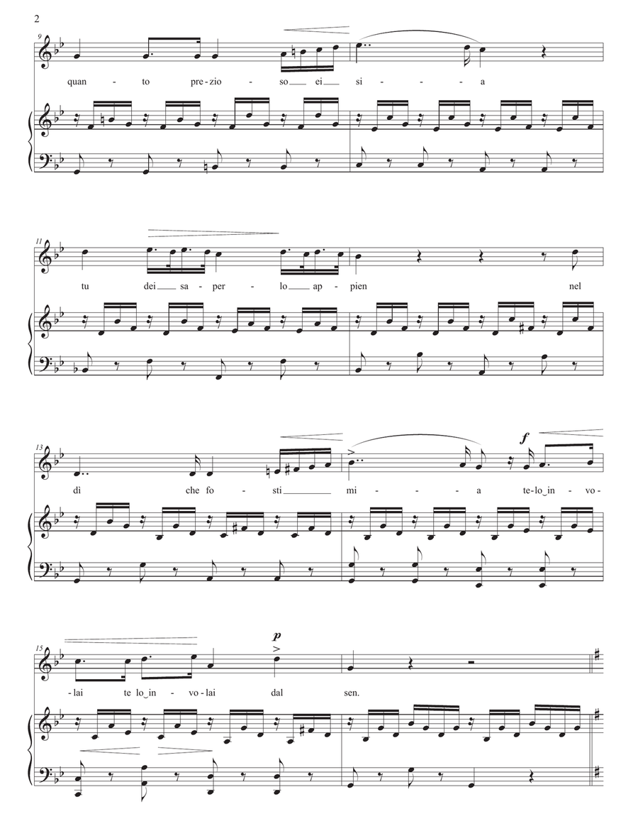 DONIZETTI: Amore e morte (transposed to G minor) Piano, Vocal scores gallery preview page 3