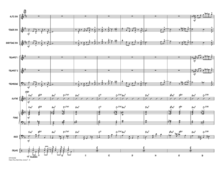 Have You Met Miss Jones? - Full Score Jazz Ensemble scores gallery preview page 2