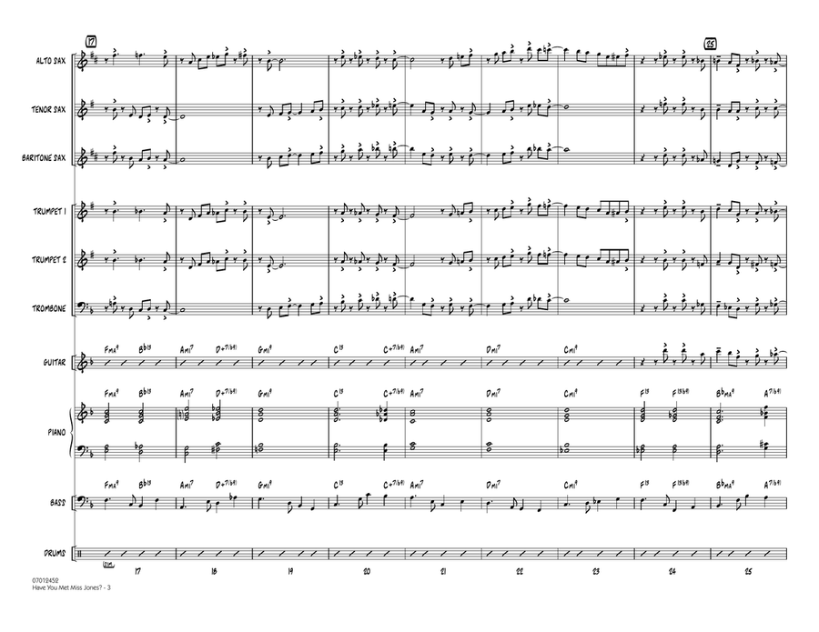 Have You Met Miss Jones? - Full Score Jazz Ensemble scores gallery preview page 3