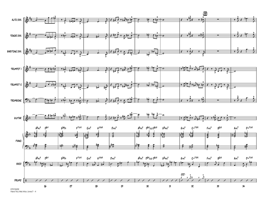 Have You Met Miss Jones? - Full Score Jazz Ensemble scores gallery preview page 4