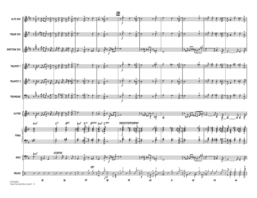 Have You Met Miss Jones? - Full Score Jazz Ensemble scores gallery preview page 5
