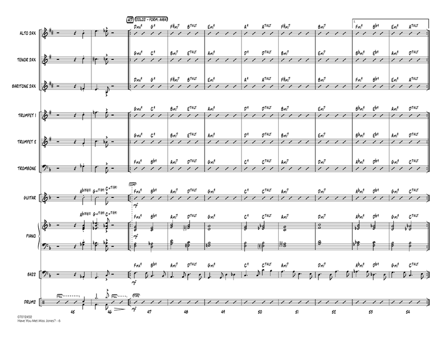 Have You Met Miss Jones? - Full Score Jazz Ensemble scores gallery preview page 6