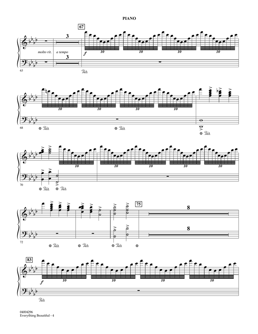 Everything Beautiful - Piano Concert Band scores gallery preview page 4
