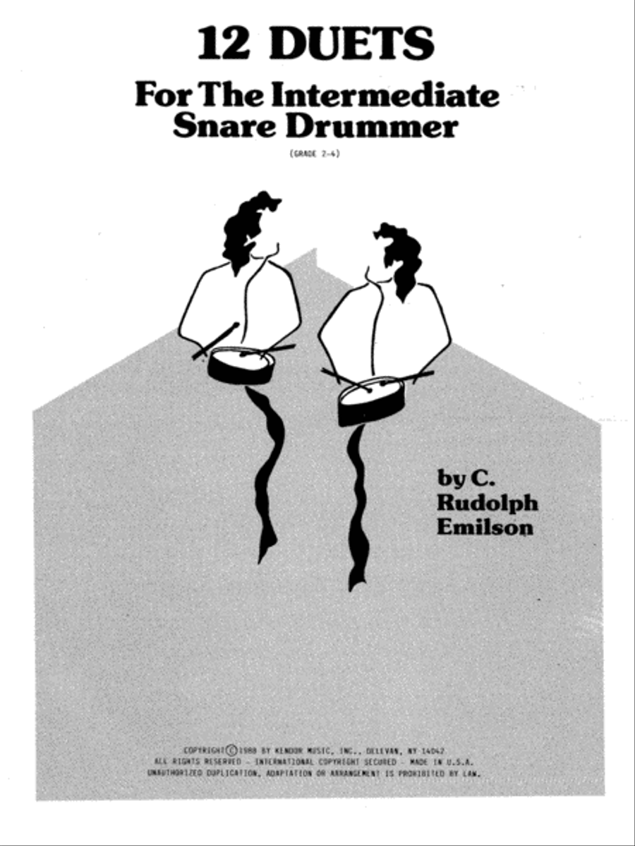 12 Duets For The Intermediate Snare Drummer Snare Drum scores gallery preview page 1