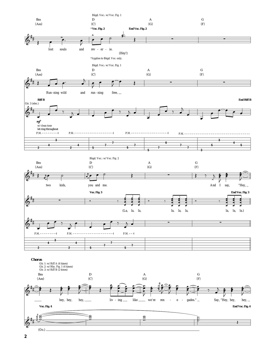 Renegades Renegades Acoustic Guitar scores gallery preview page 2