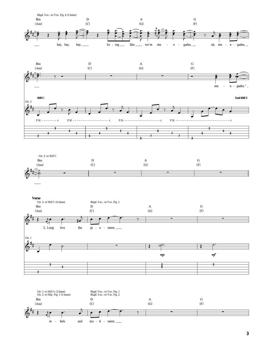 Renegades Renegades Acoustic Guitar scores gallery preview page 3