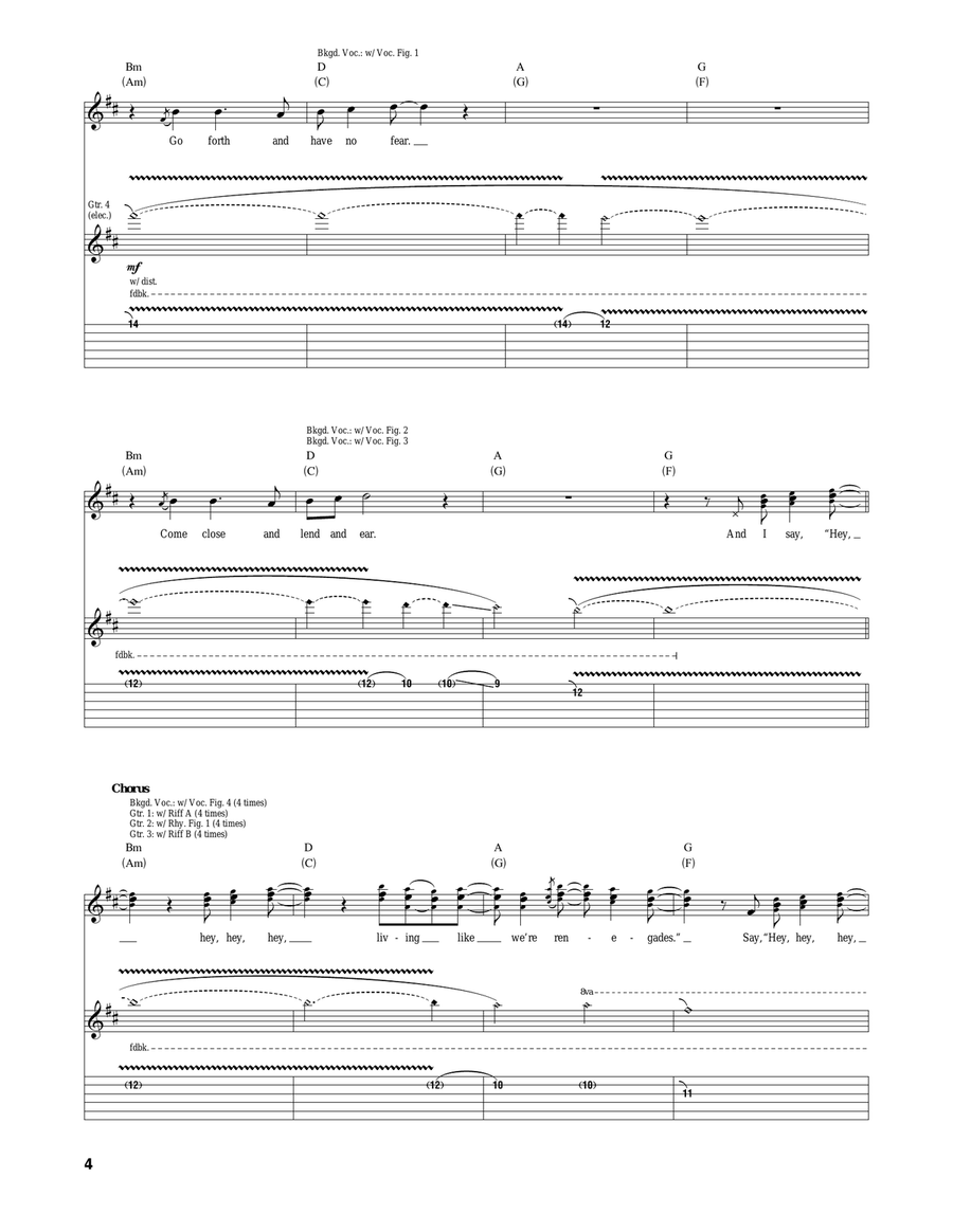 Renegades Renegades Acoustic Guitar scores gallery preview page 4