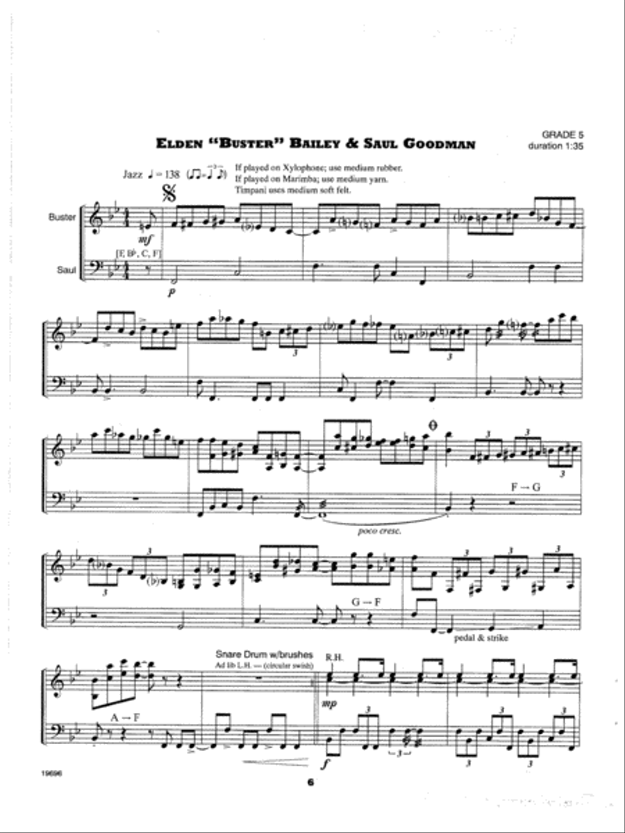 Legends Of Percussion, Duet Edition Percussion scores gallery preview page 6