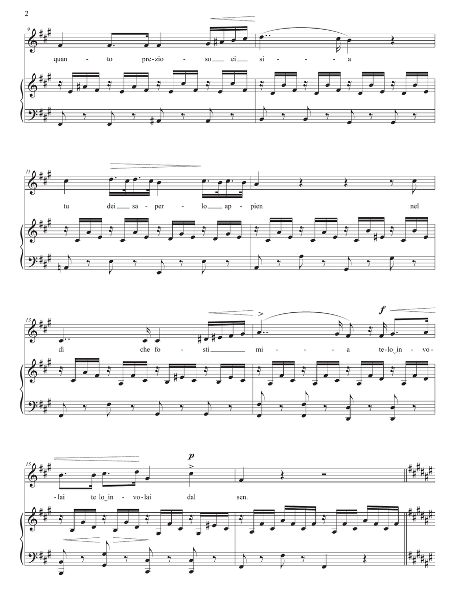 DONIZETTI: Amore e morte (transposed to F-sharp minor) Piano, Vocal scores gallery preview page 3