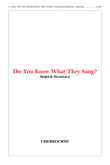Do You Know What They Sang?