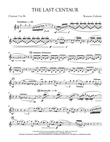 The Last Centaur - Bb Clarinet 3