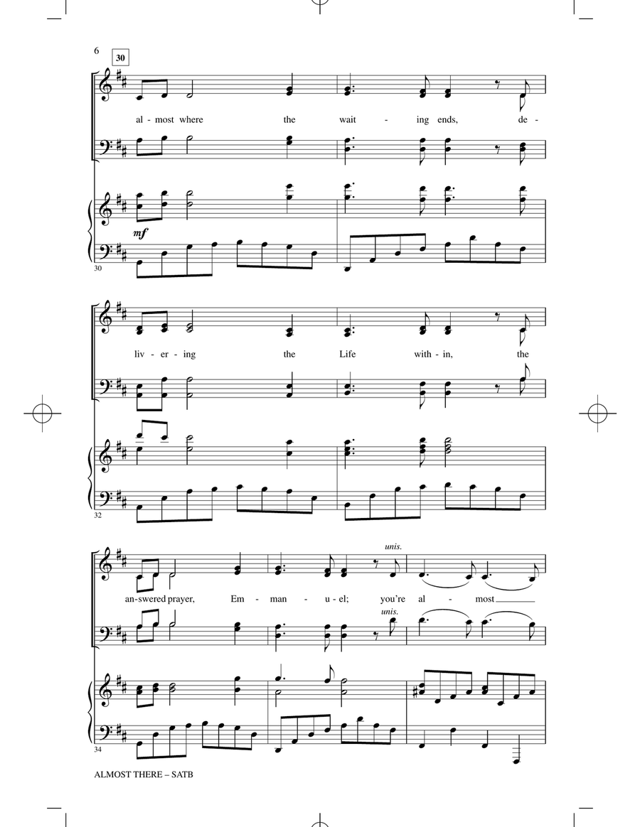 Almost There Almost There 4-Part scores gallery preview page 5