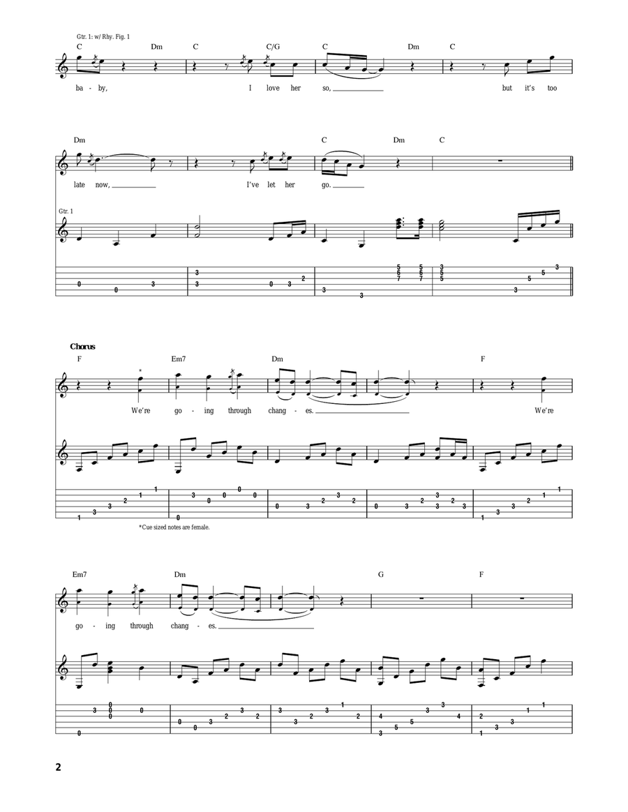 Changes Acoustic Guitar scores gallery preview page 2