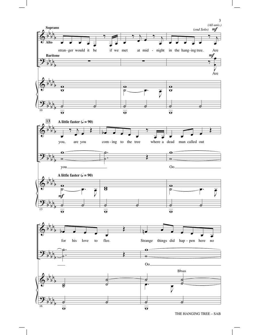 The Hanging Tree (arr. Mark Brymer) 3-Part scores gallery preview page 2