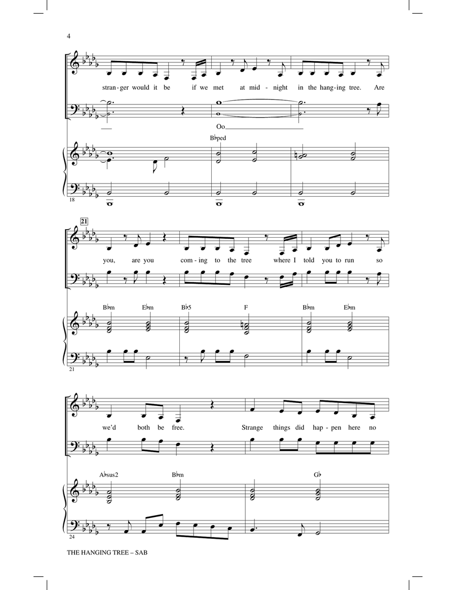 The Hanging Tree (arr. Mark Brymer) 3-Part scores gallery preview page 3